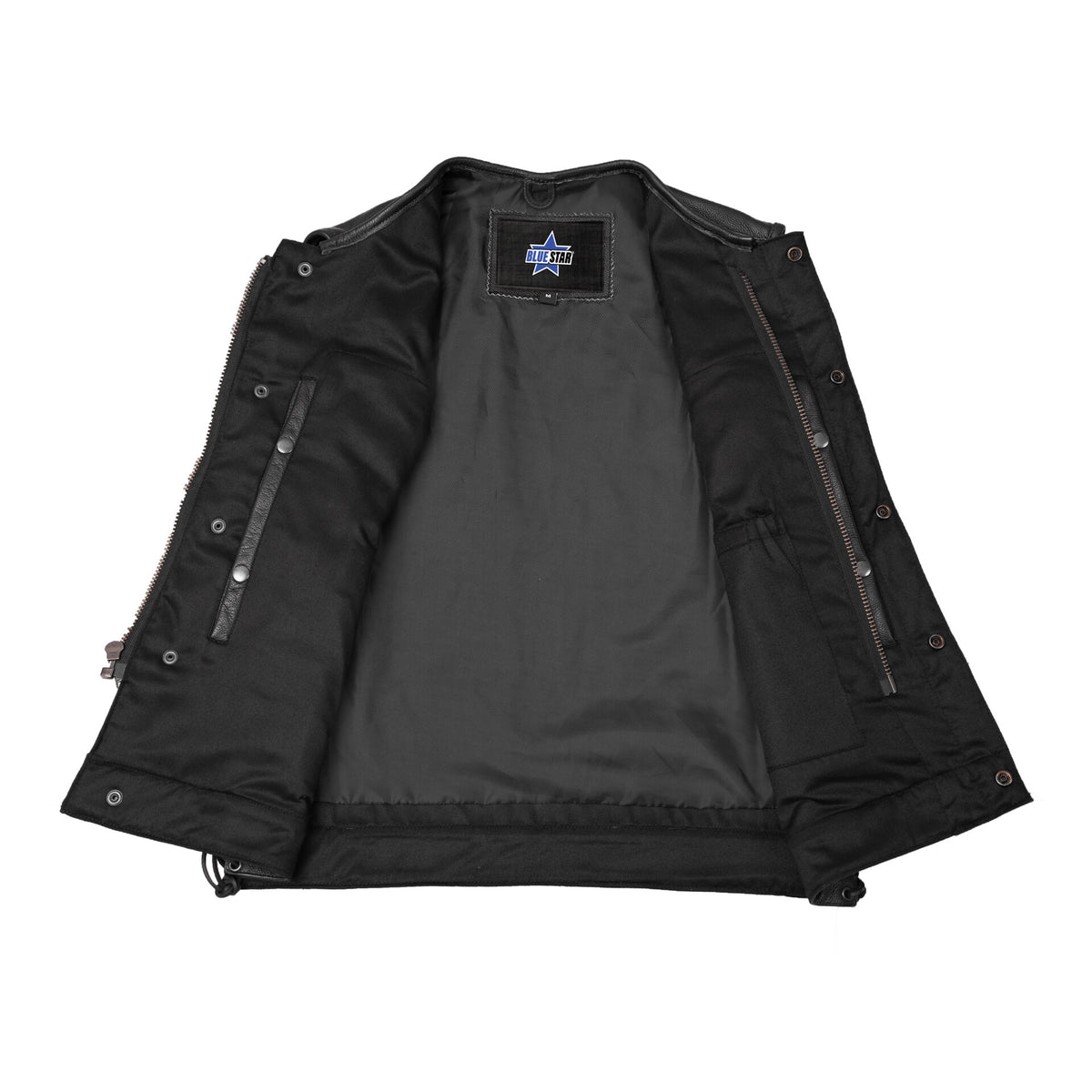 BSM1561 Upgraded Style Gun Pockets, Hidden 10" Gun Metal Zipper