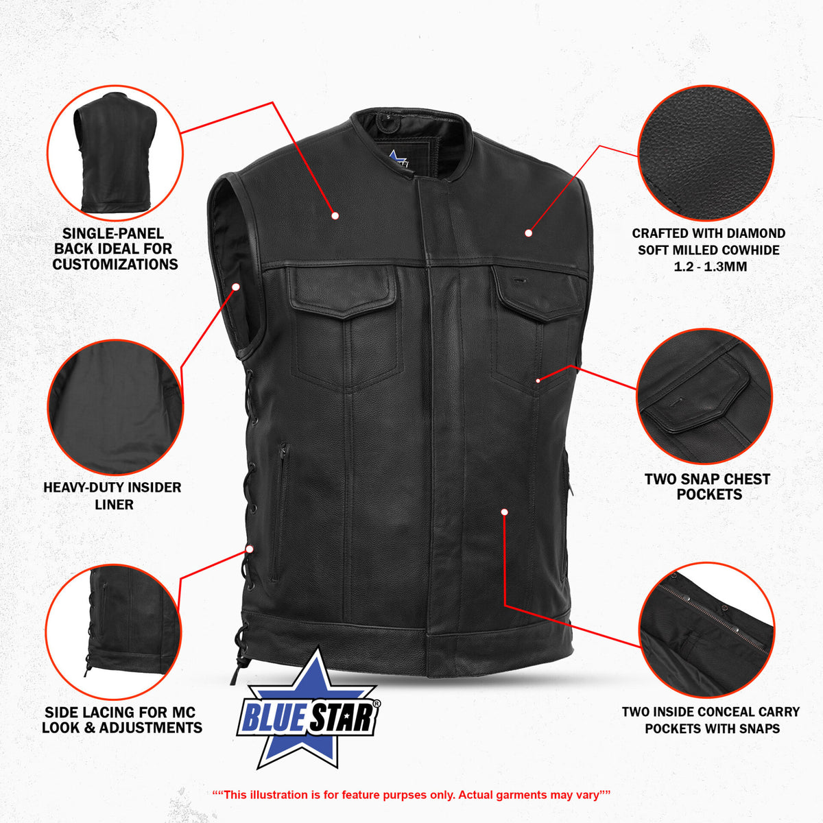 BSM1561 Upgraded Style Gun Pockets, Hidden 10" Gun Metal Zipper