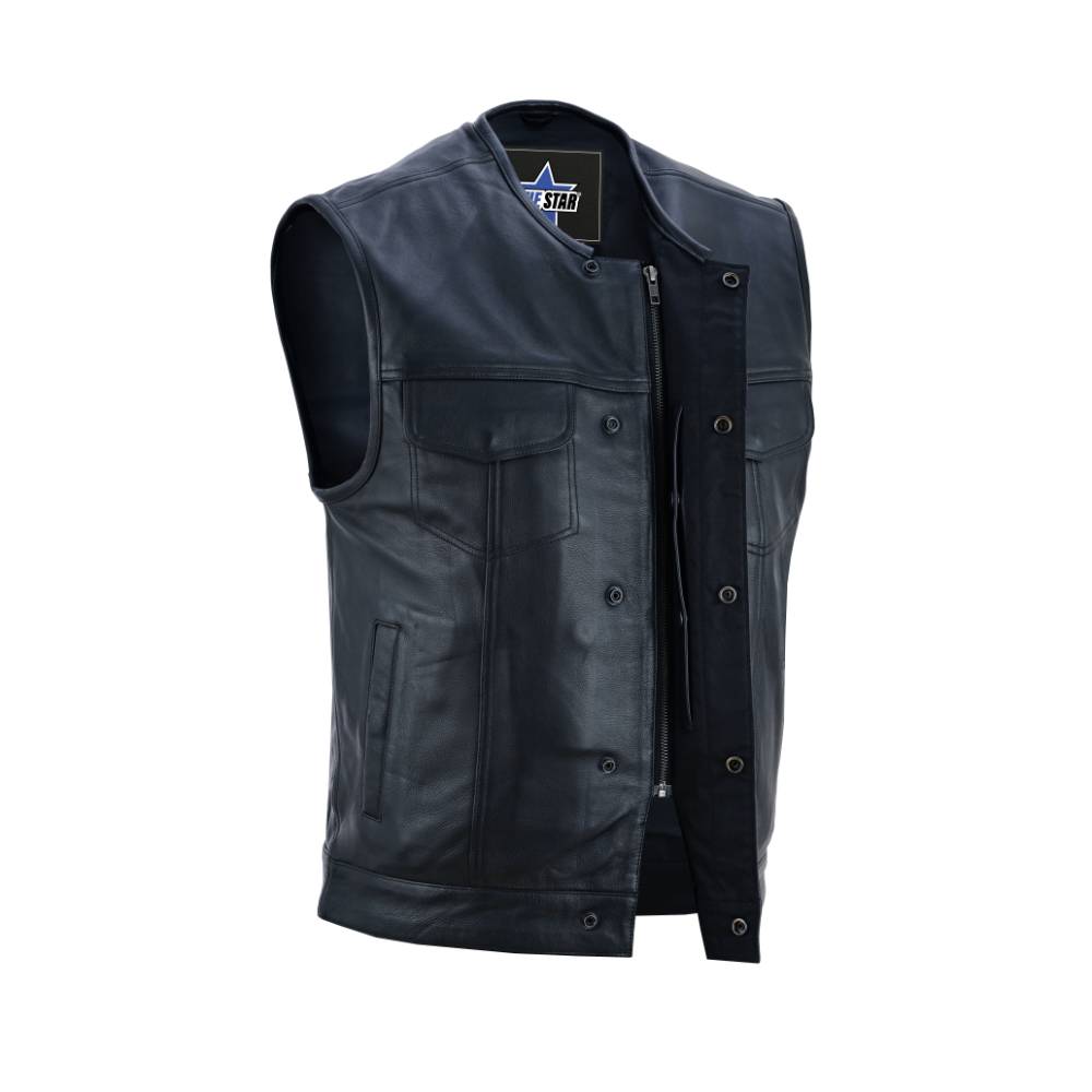 BSM4597 Concealed Snap Closure, Milled Cowhide, Without Collar & Hidde