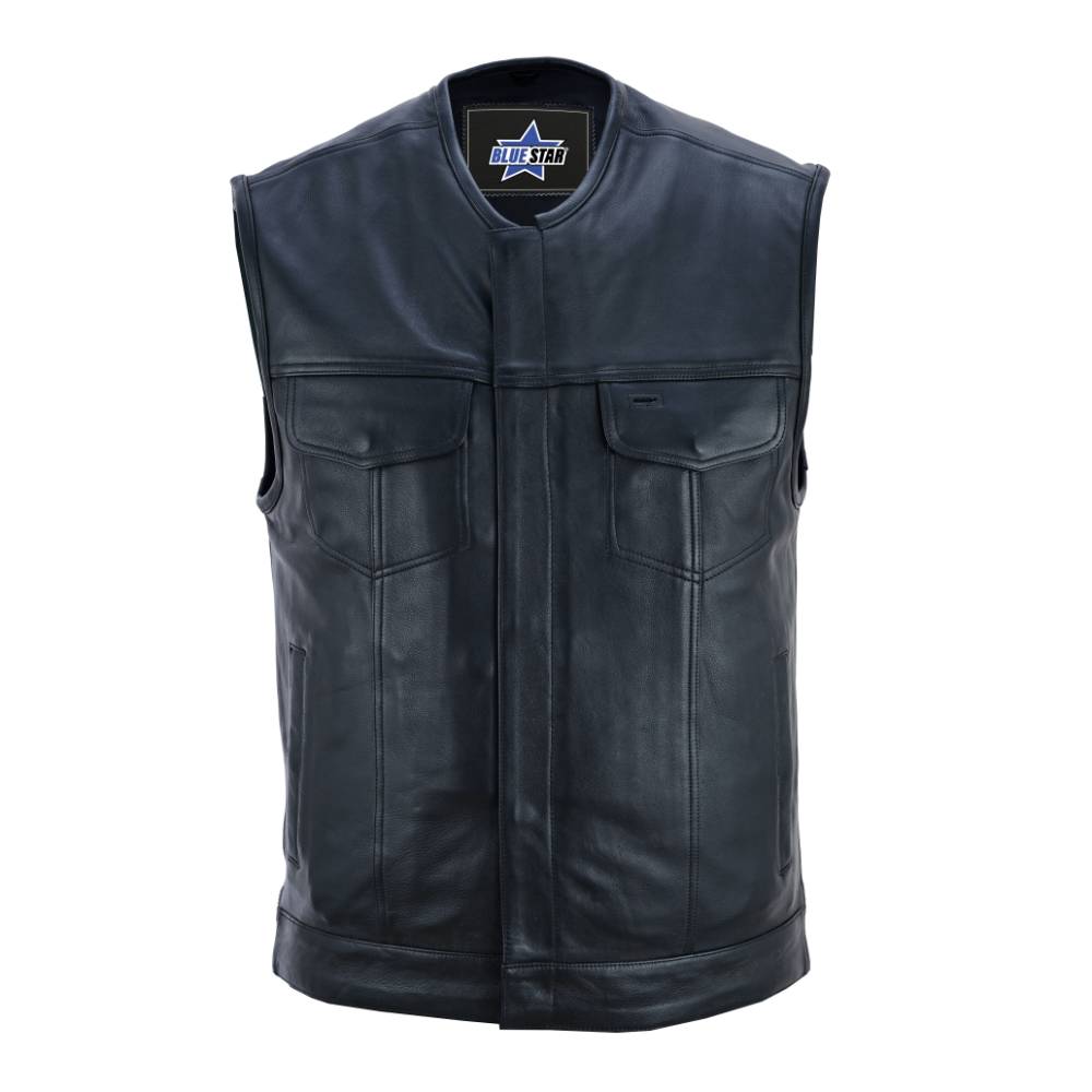 BSM4597 Concealed Snap Closure, Milled Cowhide, Without Collar & Hidde