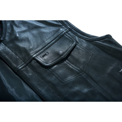 BSM4597 Concealed Snap Closure, Milled Cowhide, Without Collar & Hidde