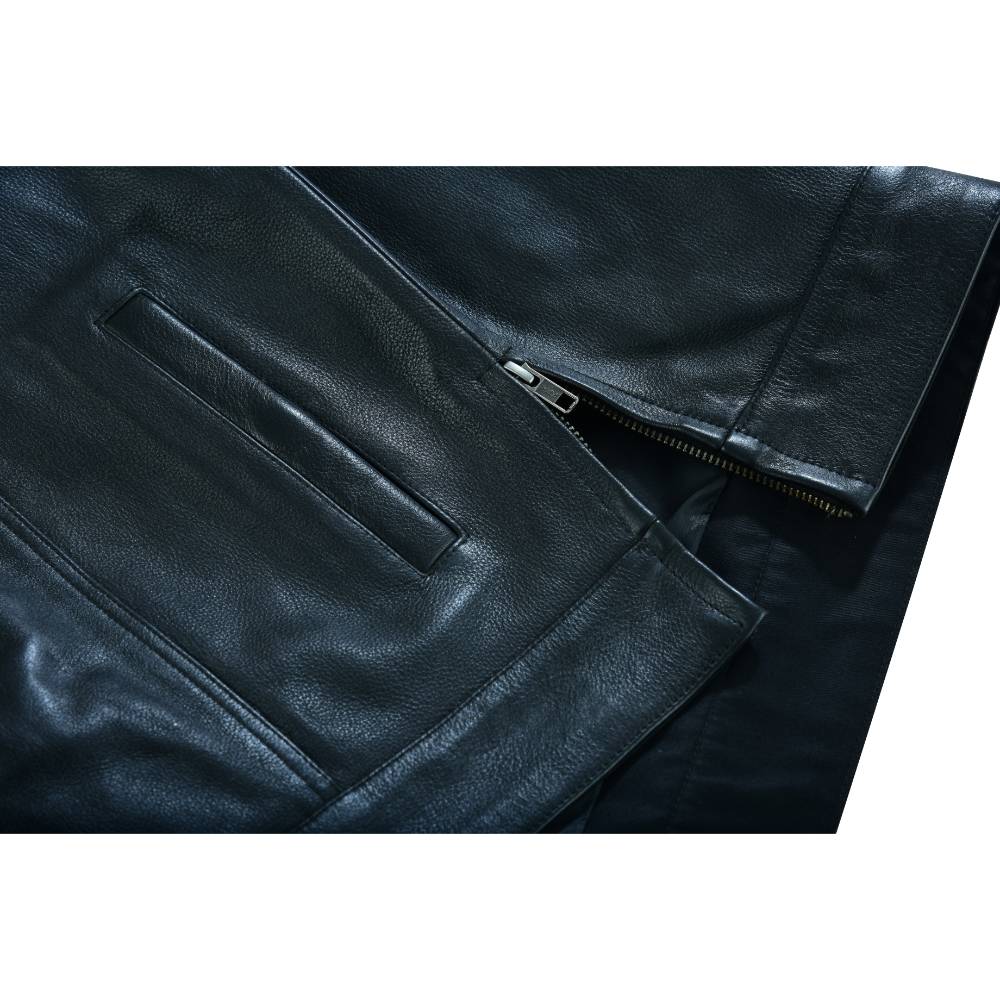 BSM4597 Concealed Snap Closure, Milled Cowhide, Without Collar & Hidde