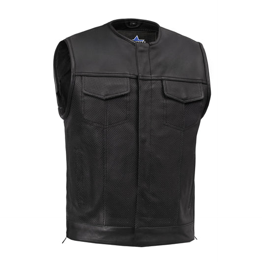 BSM1506 Men's Premium Perforated Single Back Panel Concealment Vest W/O