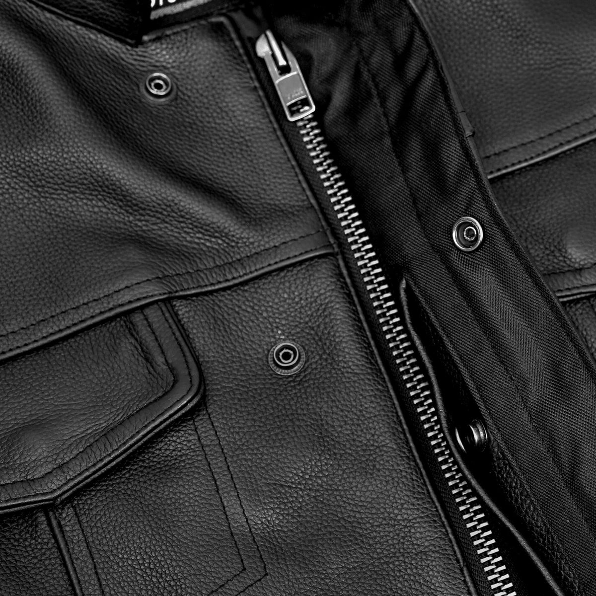 BSM4598 Upgraded Style Gun Pockets, Hidden 10 Gun Metal Zipper, Side