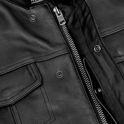 BSM4598 Upgraded Style Gun Pockets, Hidden 10 Gun Metal Zipper, Side