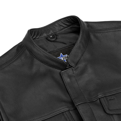 BSM4598 Upgraded Style Gun Pockets, Hidden 10 Gun Metal Zipper, Side
