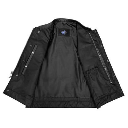 BSM4598 Upgraded Style Gun Pockets, Hidden 10 Gun Metal Zipper, Side