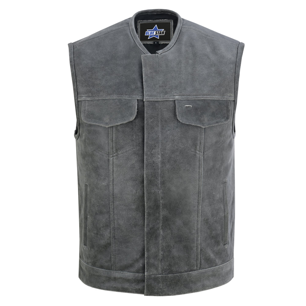 BSM1547 Concealed Snaps, Premium Naked Cowhide, Hidden Zipper, w/o Col