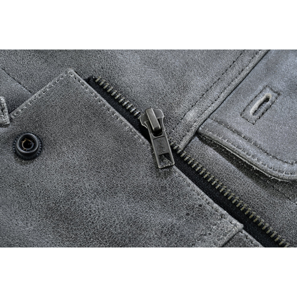 BSM1547 Concealed Snaps, Premium Naked Cowhide, Hidden Zipper, w/o Col