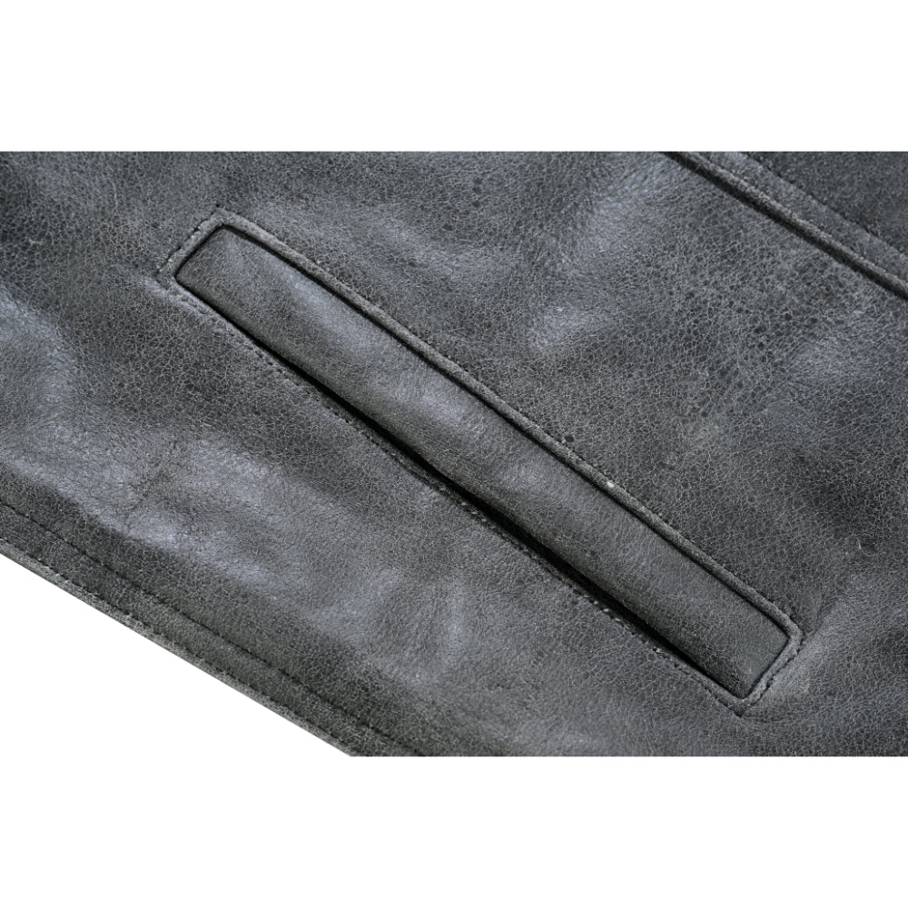 BSM1547 Concealed Snaps, Premium Naked Cowhide, Hidden Zipper, w/o Col