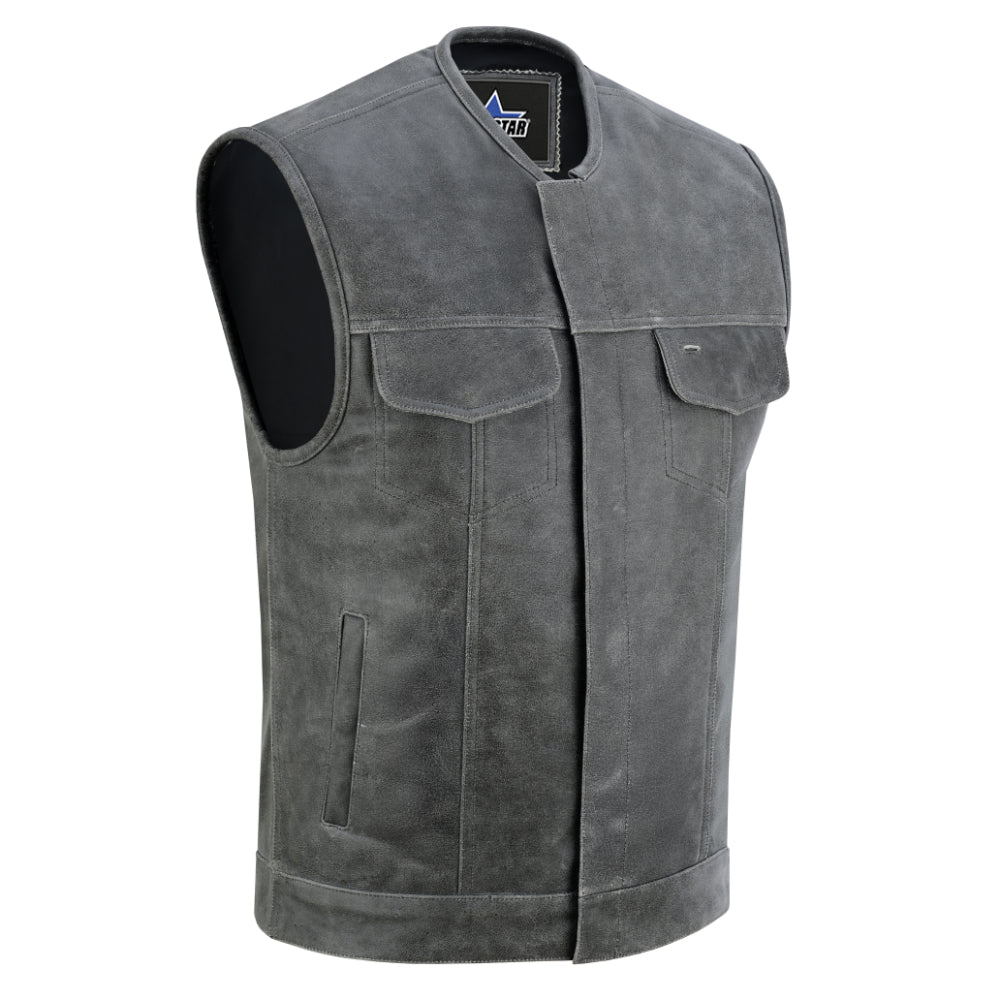 BSM1547 Concealed Snaps, Premium Naked Cowhide, Hidden Zipper, w/o Col