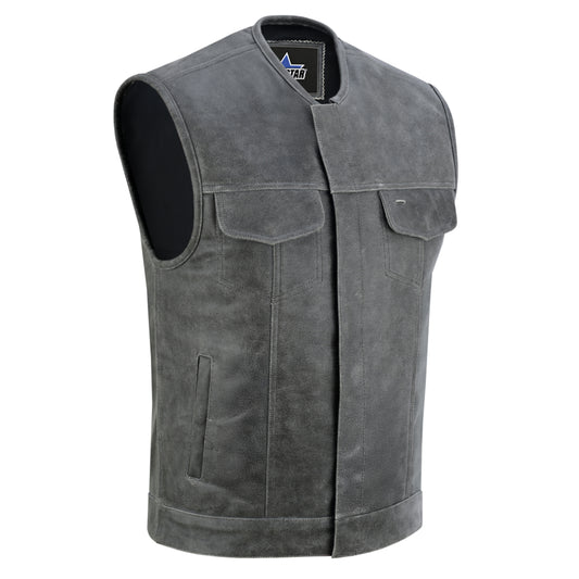 BSM1547 Concealed Snaps, Premium Naked Cowhide, Hidden Zipper, w/o Col