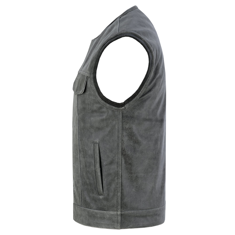 BSM1547 Concealed Snaps, Premium Naked Cowhide, Hidden Zipper, w/o Col