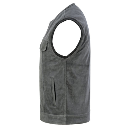 BSM1547 Concealed Snaps, Premium Naked Cowhide, Hidden Zipper, w/o Col