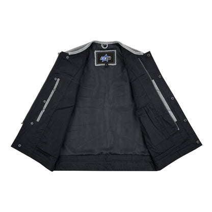 BSM1547 Concealed Snaps, Premium Naked Cowhide, Hidden Zipper, w/o Col