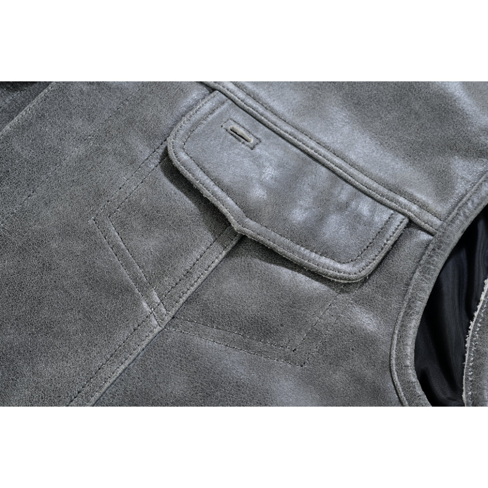 BSM1547 Concealed Snaps, Premium Naked Cowhide, Hidden Zipper, w/o Col