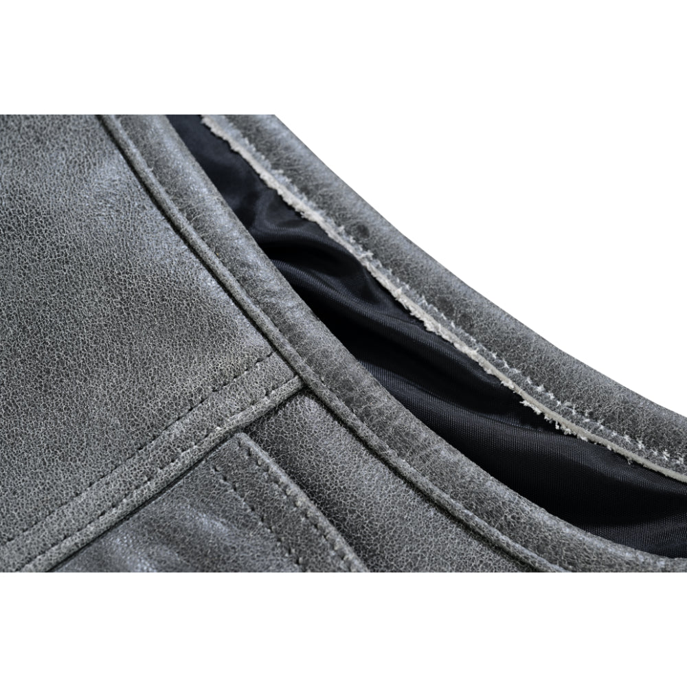 BSM1547 Concealed Snaps, Premium Naked Cowhide, Hidden Zipper, w/o Col
