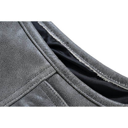 BSM1547 Concealed Snaps, Premium Naked Cowhide, Hidden Zipper, w/o Col