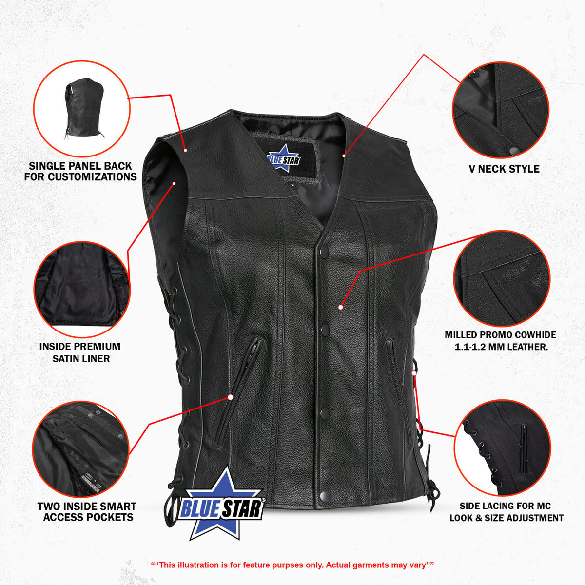 BSM2538 Her Miles Single Panel Concealment Vest
