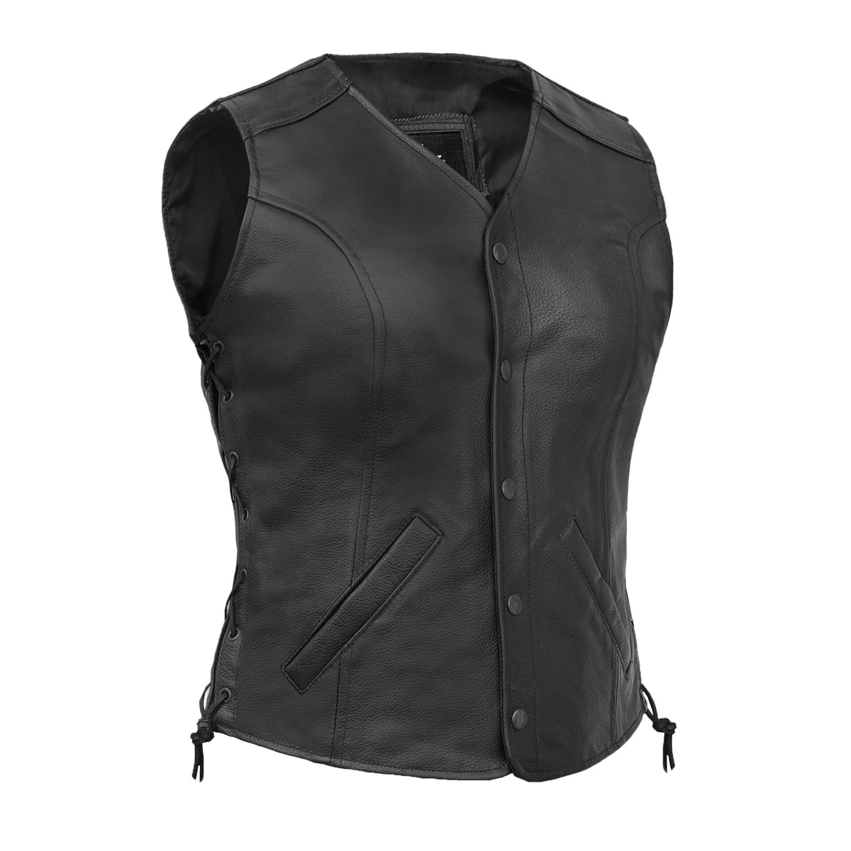 BSM2513 Women's Stylish Longer Body &frac34; Vest - Side Laces