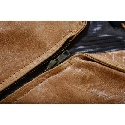 BSM4592 Women's Brown Zippered Vest with Lacing Details