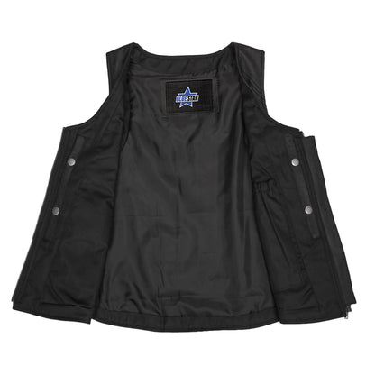 BSM2506 Women's Stylish Open Neck Side Lace Zipper Front Vest