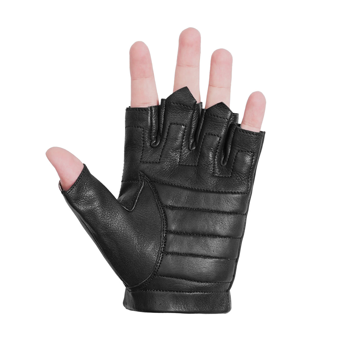 BSM3352 Men's Hardy Deer Skin Fingerless Glove