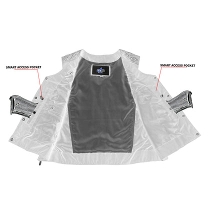 BSM2517 Women's Vest with Grommet and Lacing Accents