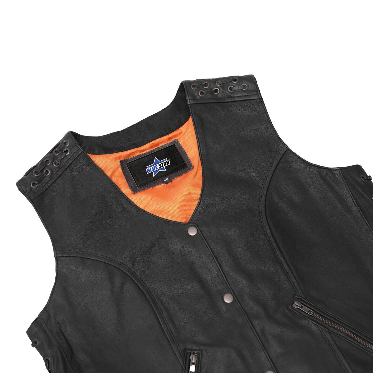 BSM2517 Women's Vest with Grommet and Lacing Accents
