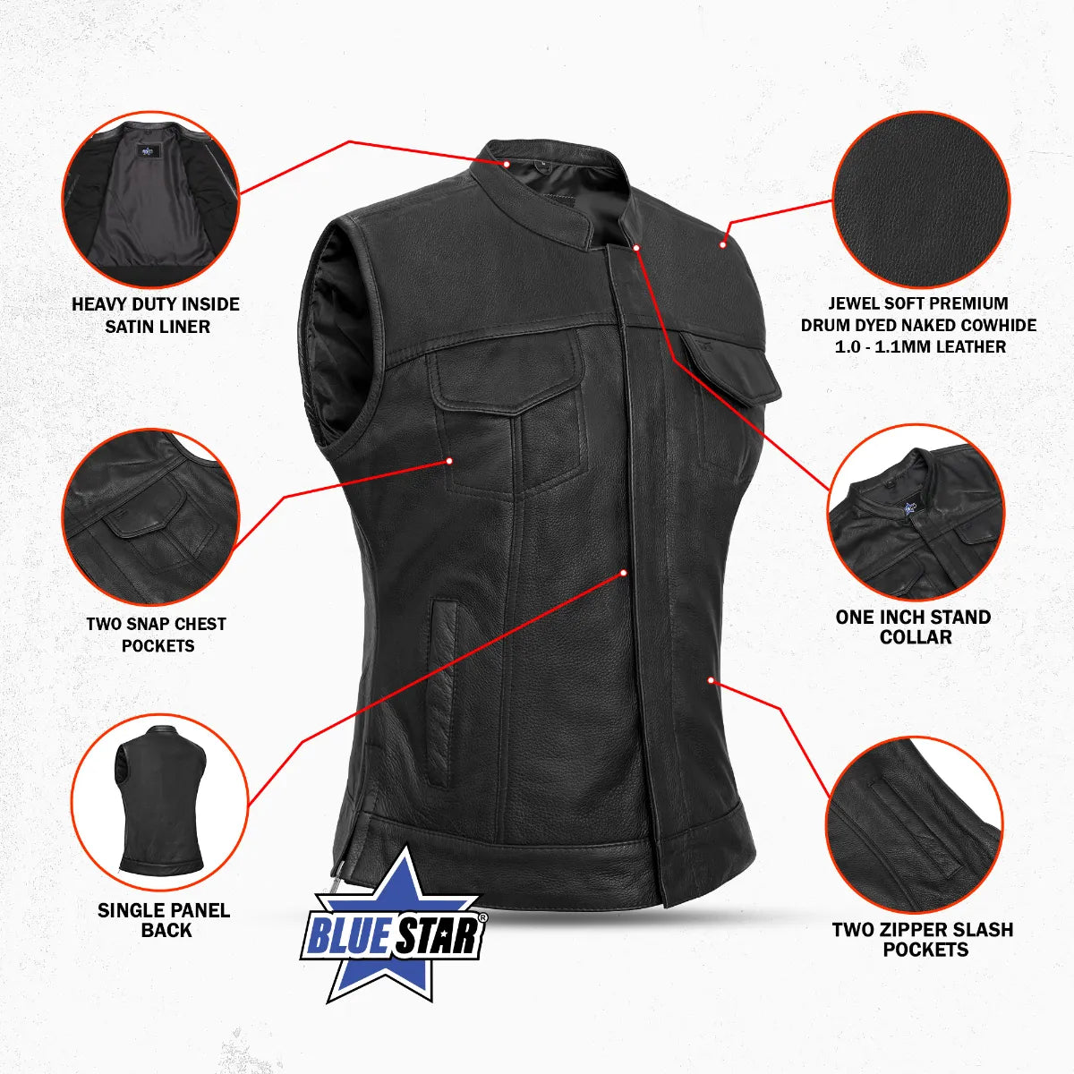 BSM2523 Women's Premium Single Back Panel Concealment Vest