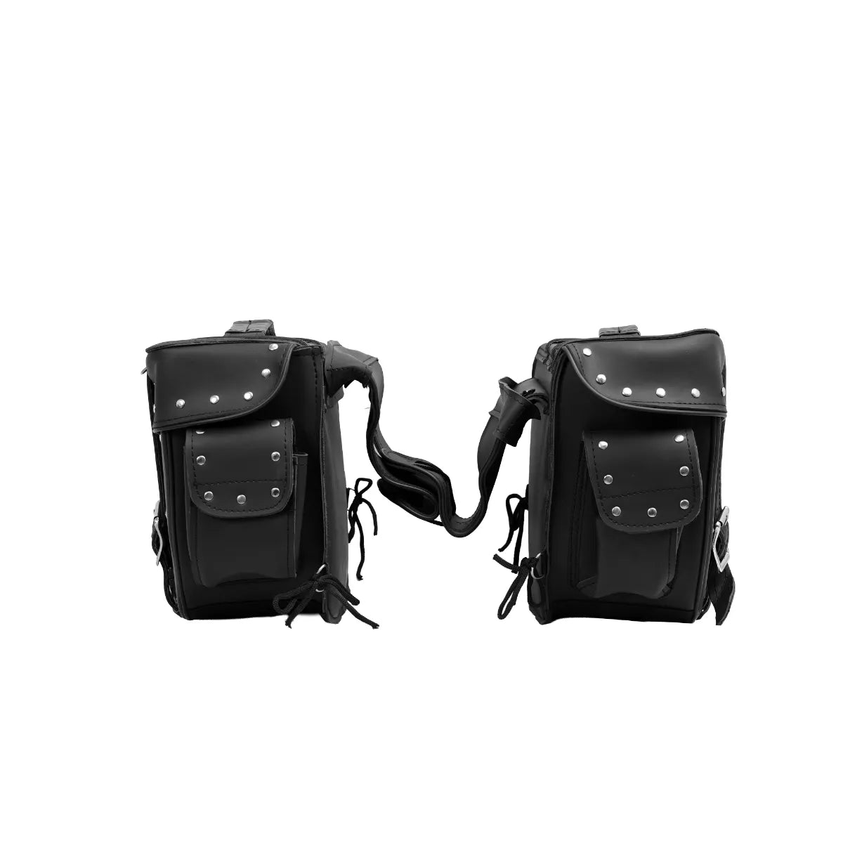 BSM4537 TWO STRAP SADDLE BAG W/ STUDS