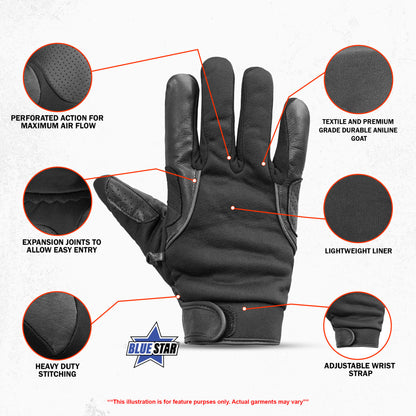 BSM3305 Leather/ Textile Lightweight Glove
