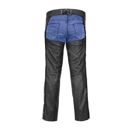 BSM3117 Tall Classic Leather Chaps with Jeans Pockets