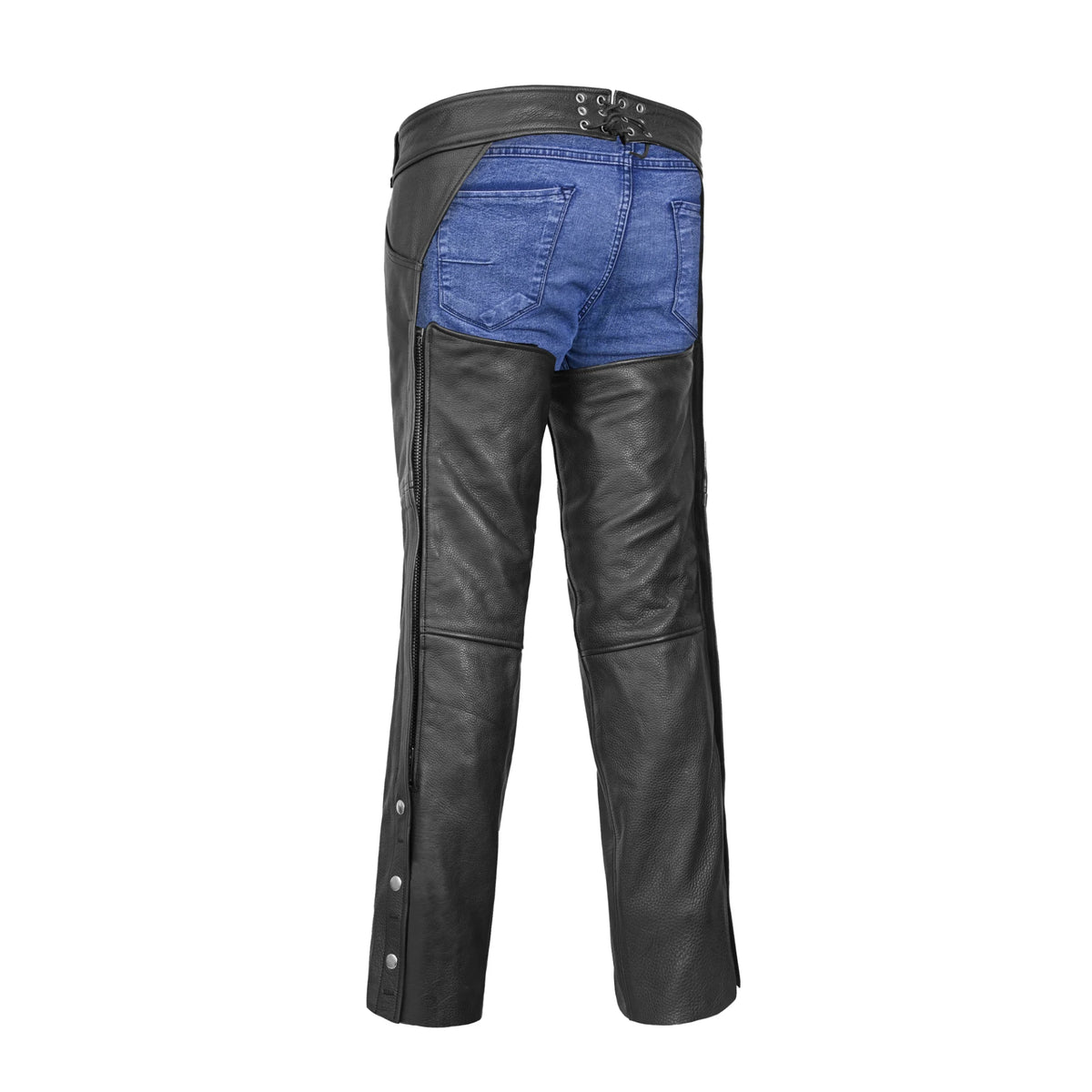 BSM3117 Tall Classic Leather Chaps with Jeans Pockets