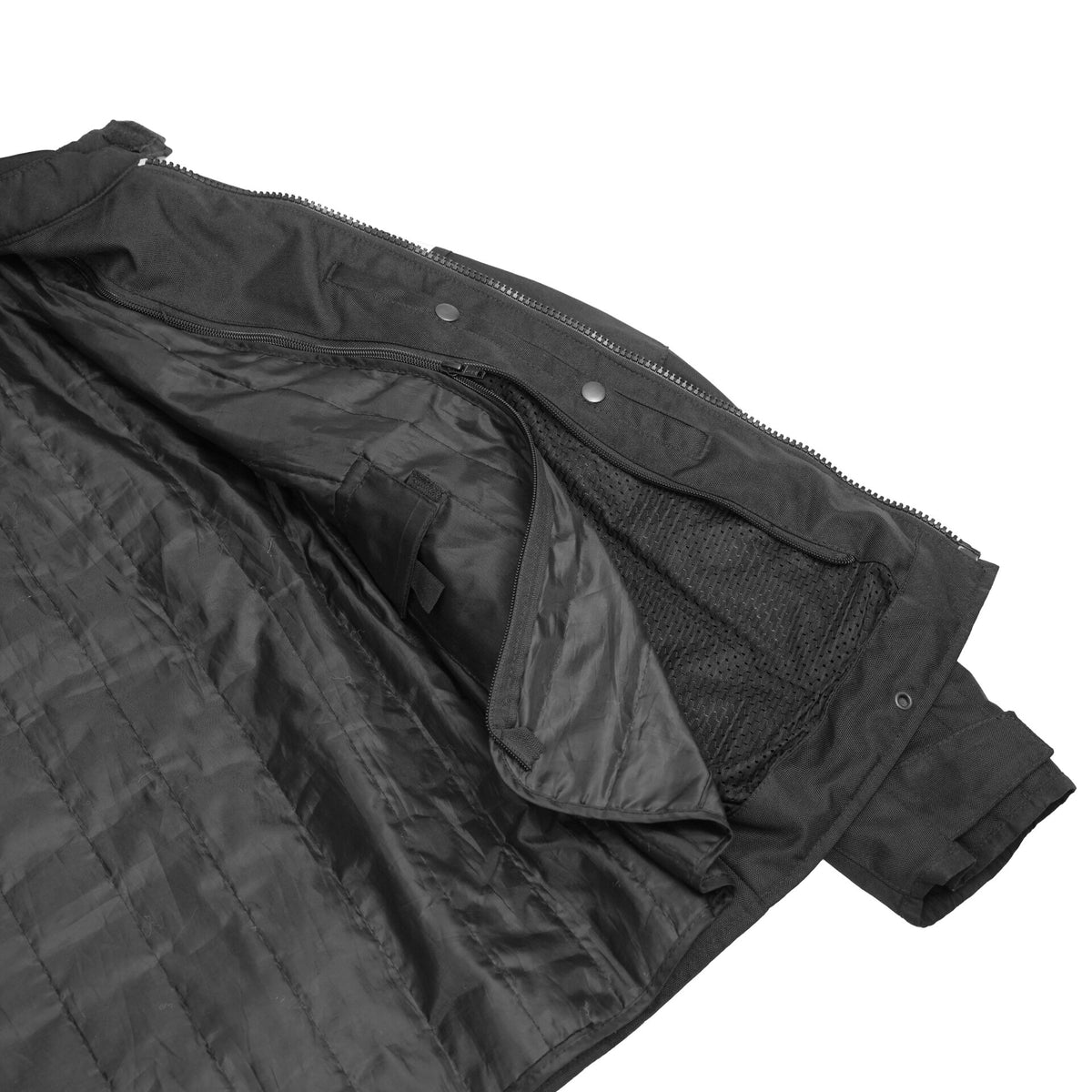 BSM1164 Flight Wings - Black Textile Motorcycle Jacket for Men