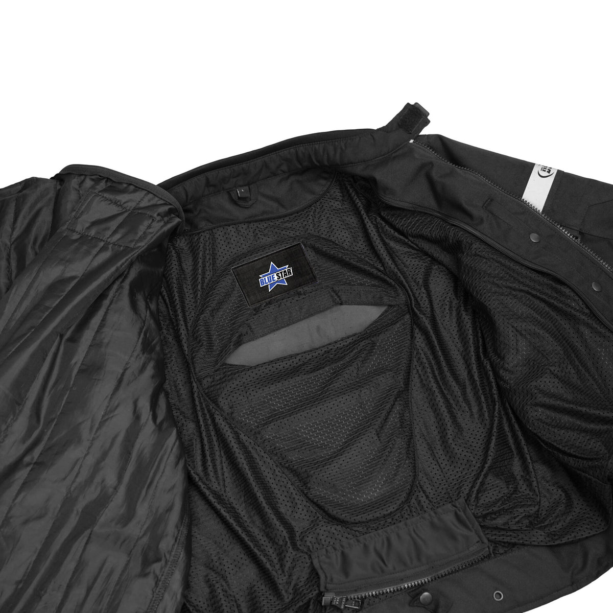 BSM1164 Flight Wings - Black Textile Motorcycle Jacket for Men