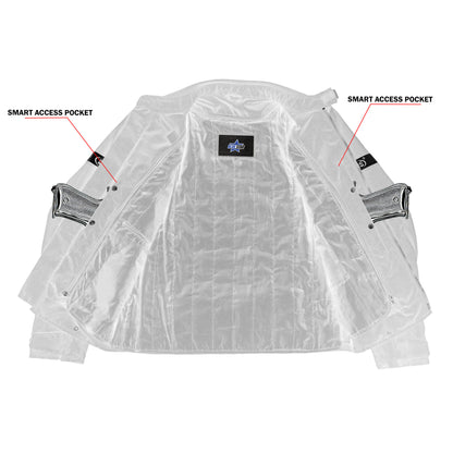 BSM1164 Flight Wings - Black Textile Motorcycle Jacket for Men