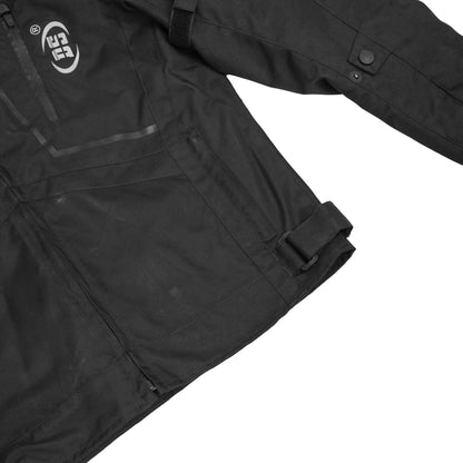 BSM1164 Flight Wings - Black Textile Motorcycle Jacket for Men