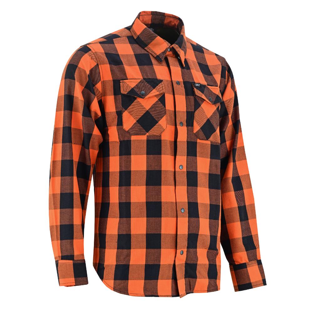 BSM4593 Flannel Shirt - Orange and Black