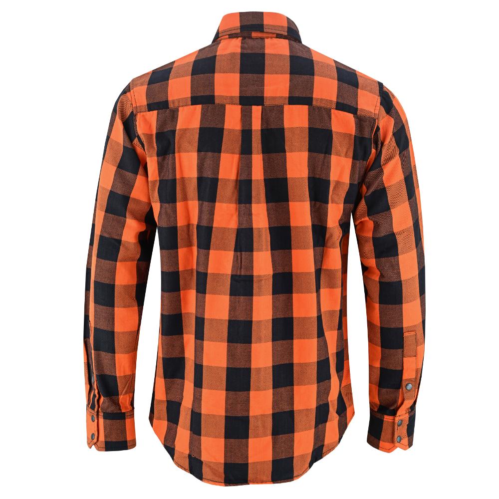 BSM4593 Flannel Shirt - Orange and Black