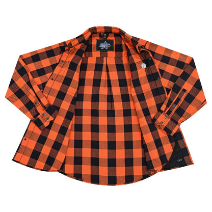 BSM4593 Flannel Shirt - Orange and Black