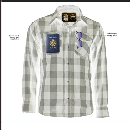 BSM4589 Flannel Shirt - Gray and Black