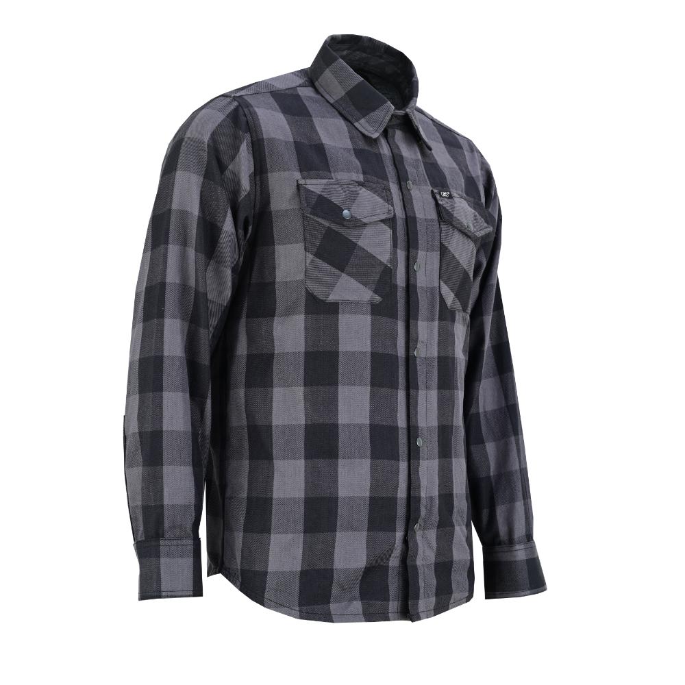 BSM4589 Flannel Shirt - Gray and Black