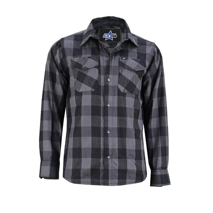 BSM4589 Flannel Shirt - Gray and Black