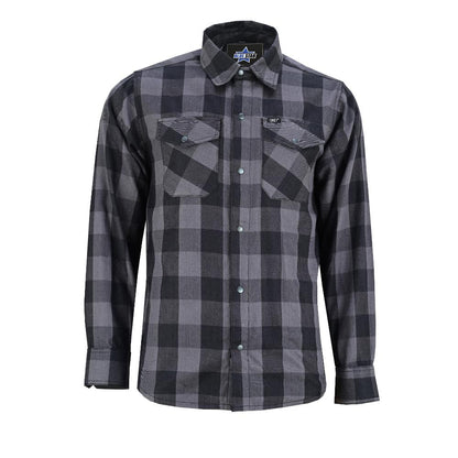 BSM4589 Flannel Shirt - Gray and Black