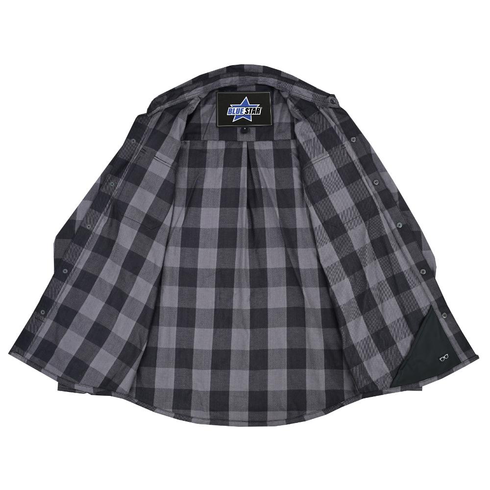 BSM4589 Flannel Shirt - Gray and Black