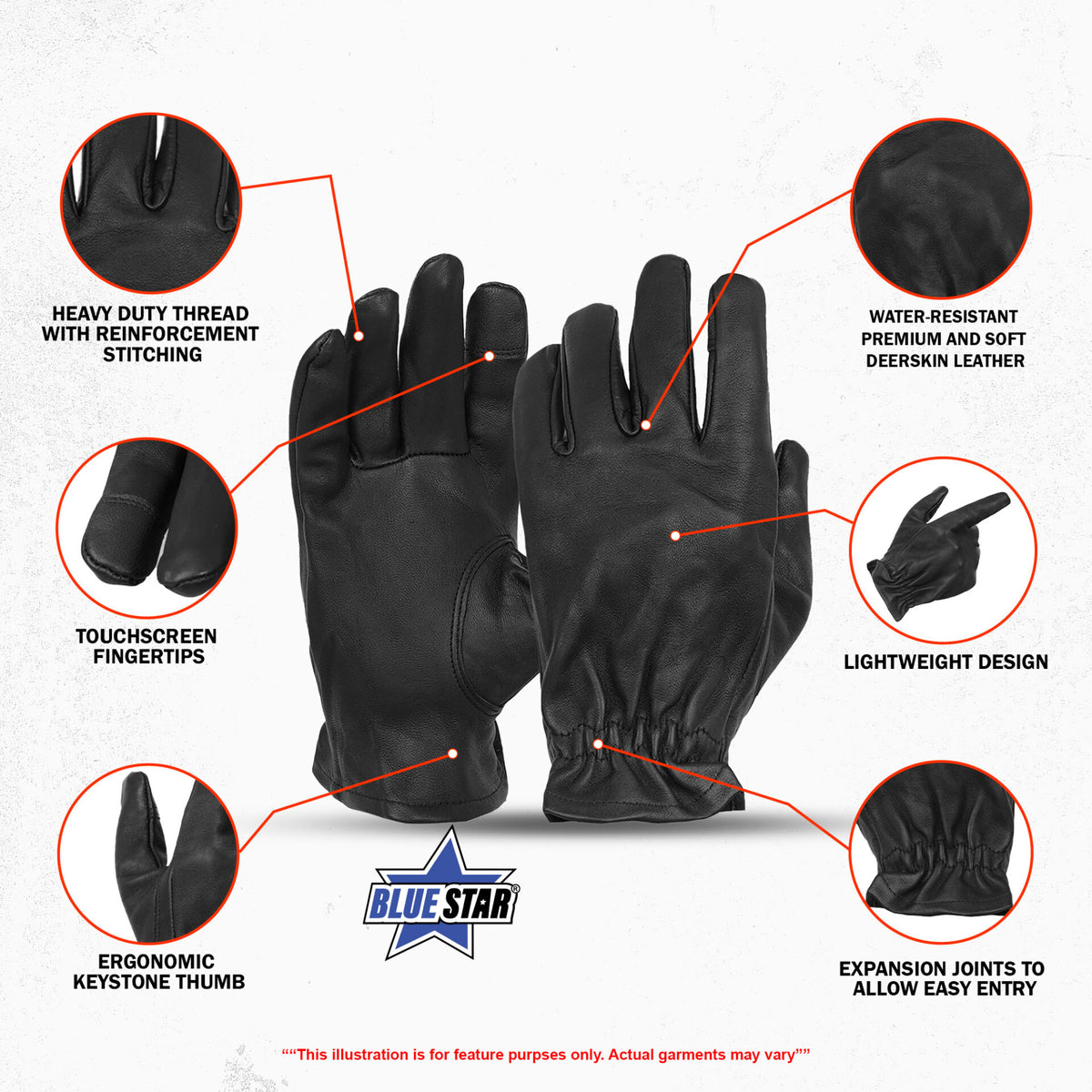 BSM3312 Deerskin Unlined Glove
