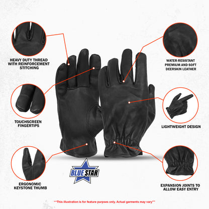 BSM3312 Deerskin Unlined Glove