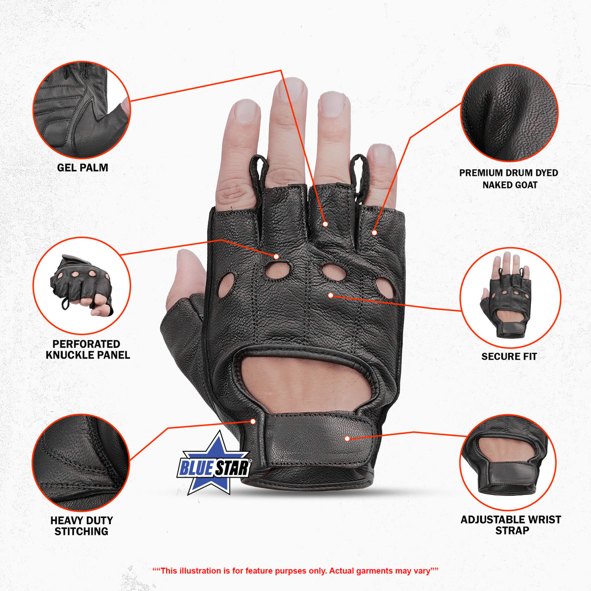 BSM3332 Premium Fingerless Glove