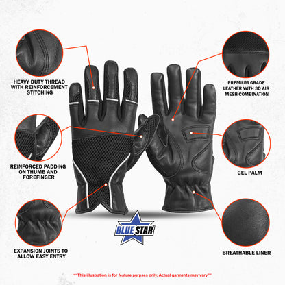 BSM3324 Leather / Mesh Summer Glove